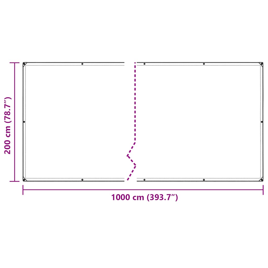 Klar presenning med maljer 2x10 m polyetylen
