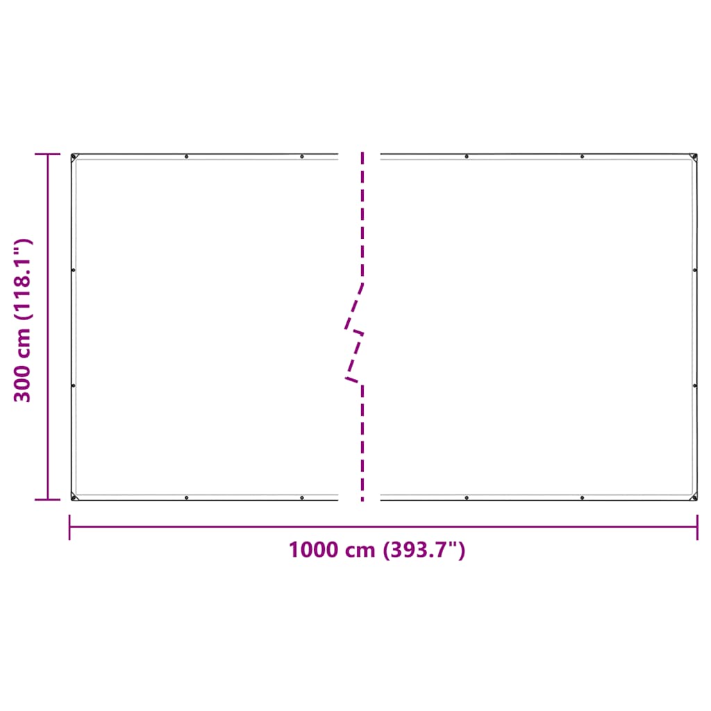 Klar presenning med maljer 3x10 m polyetylen