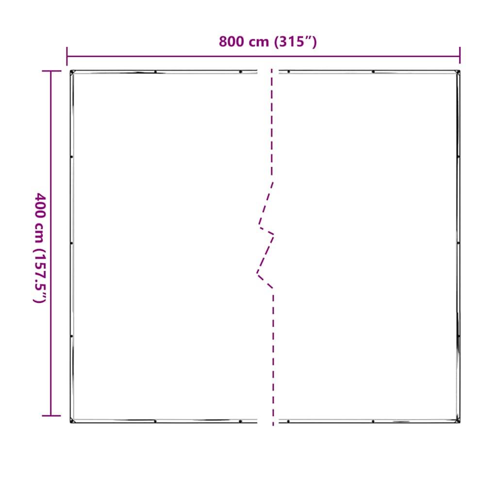 Klar presenning med maljer 4x8 m polyetylen