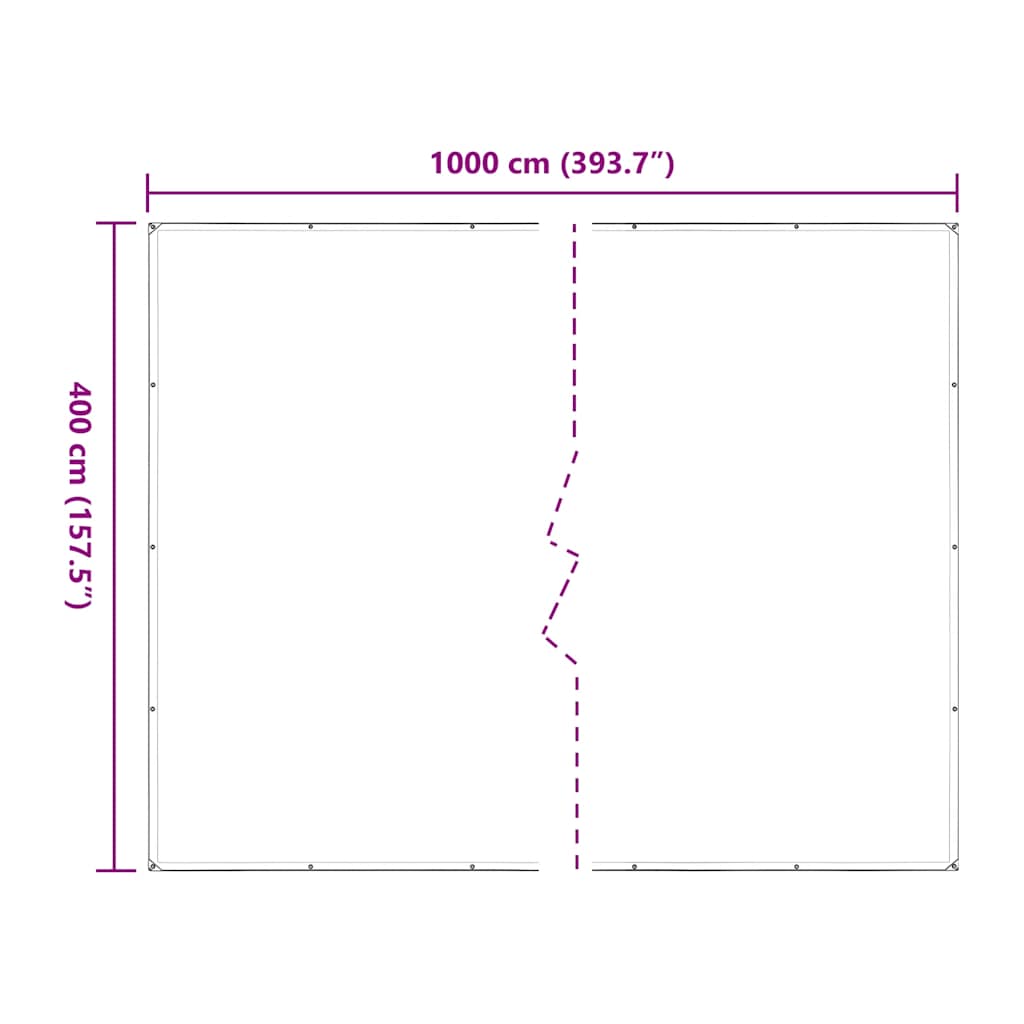 Klar presenning med maljer 4x10 m polyetylen