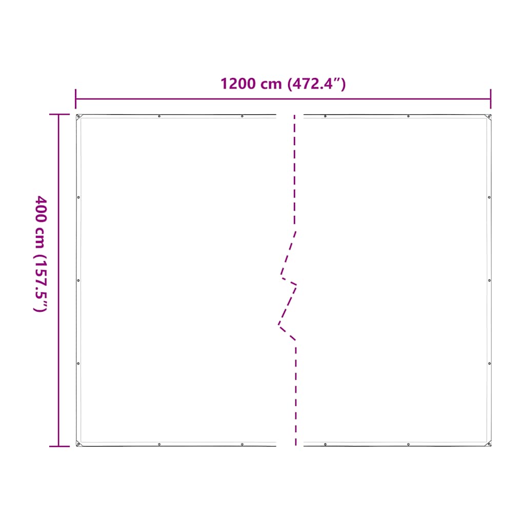 Klar presenning med maljer 4x12 m polyetylen