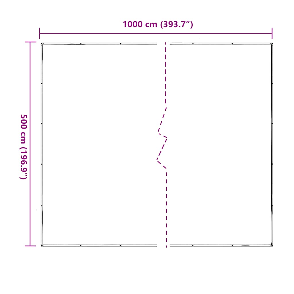 Klar presenning med maljer 5x10 m polyetylen