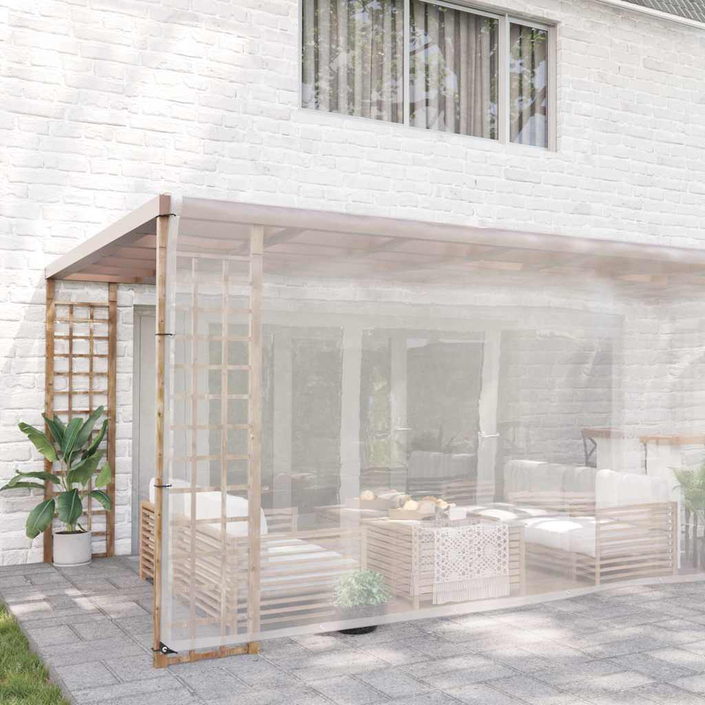 Klar presenning med maljer 6x6 m polyetylen