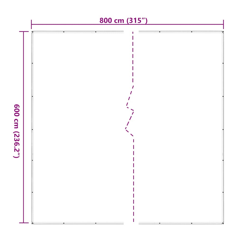 Klar presenning med maljer 6x8 m polyetylen