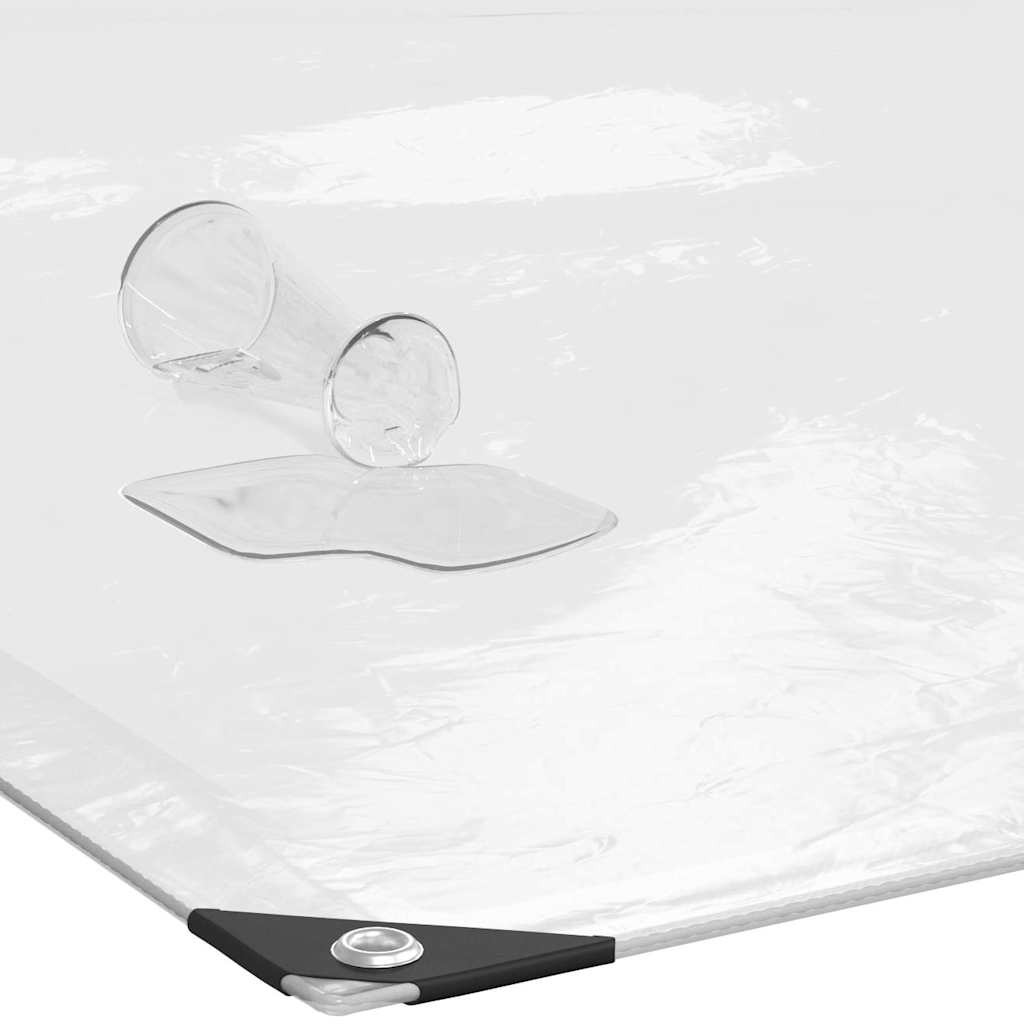 Klar presenning med maljer 8x8 m polyetylen