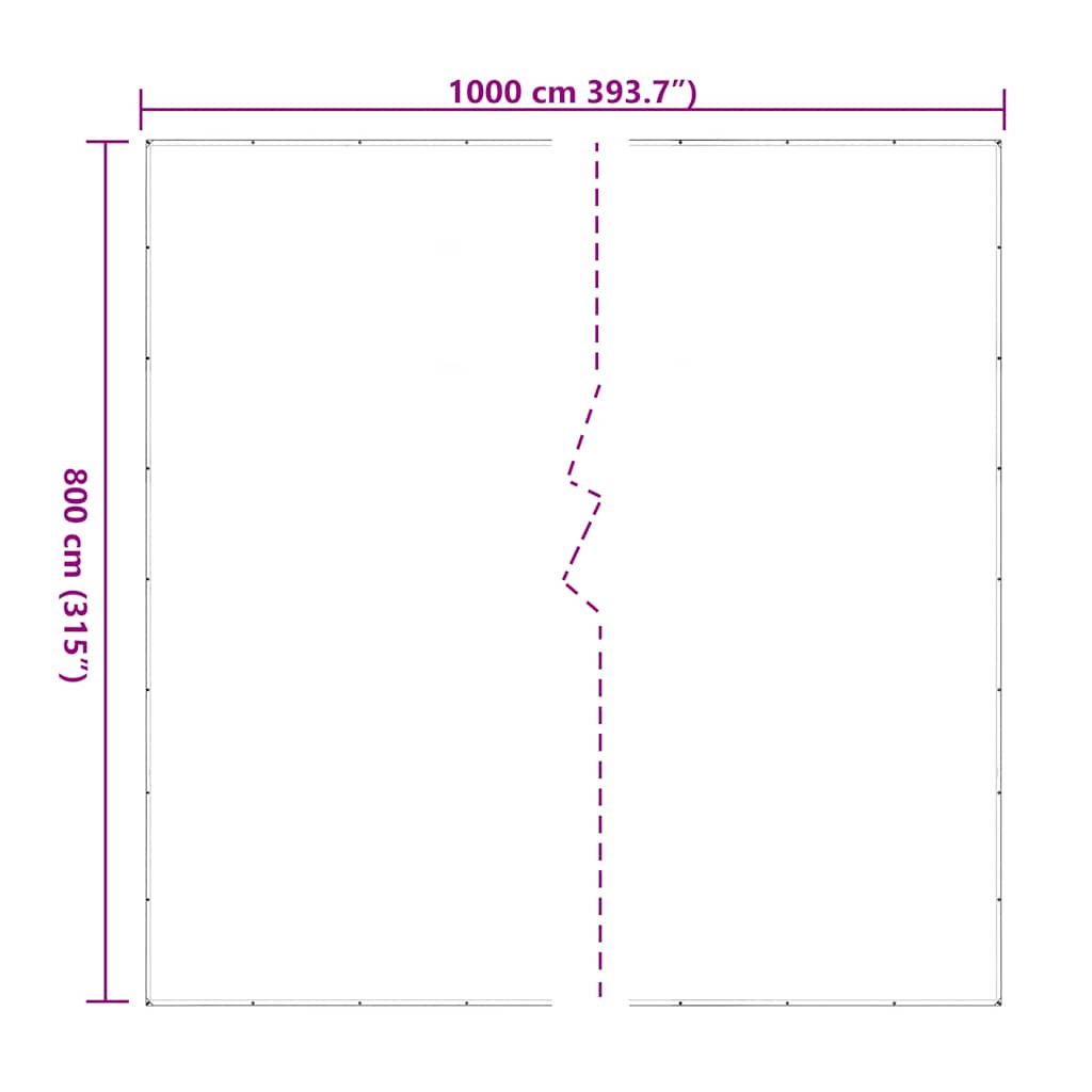 Klar presenning med maljer 8x10 m polyetylen