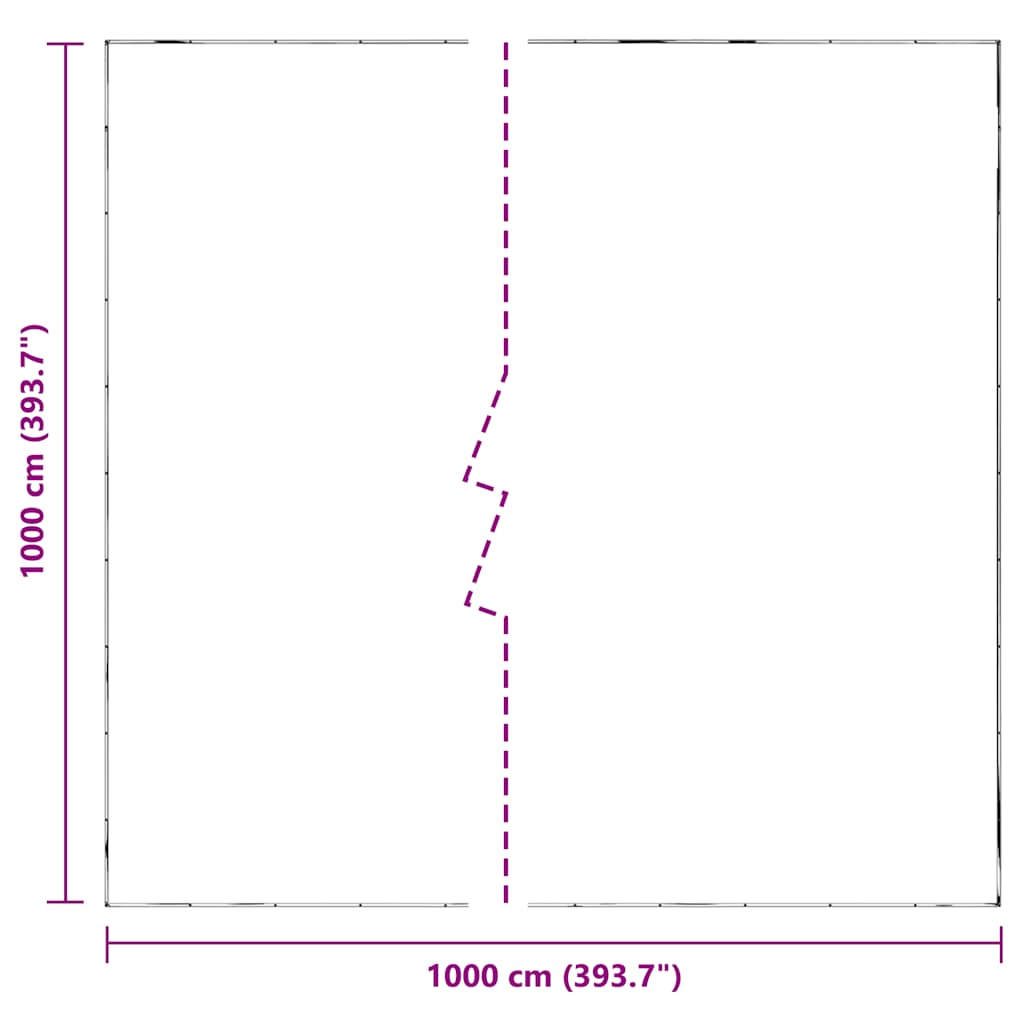 Klar presenning med maljer 10x10 m polyetylen