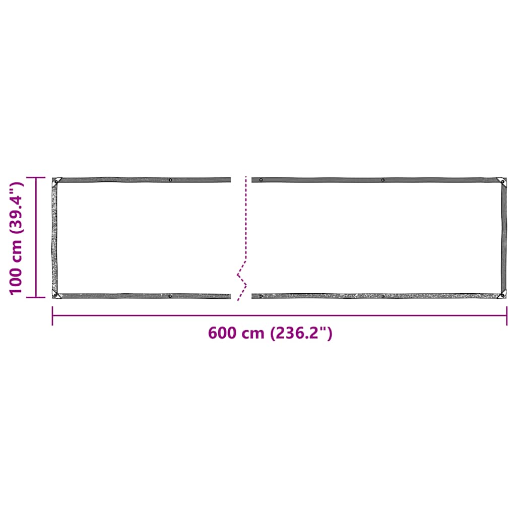 Klar presenning med maljer 1x6 m polyetylen