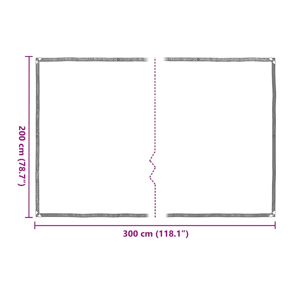 Klar presenning med maljer 2x3 m polyetylen