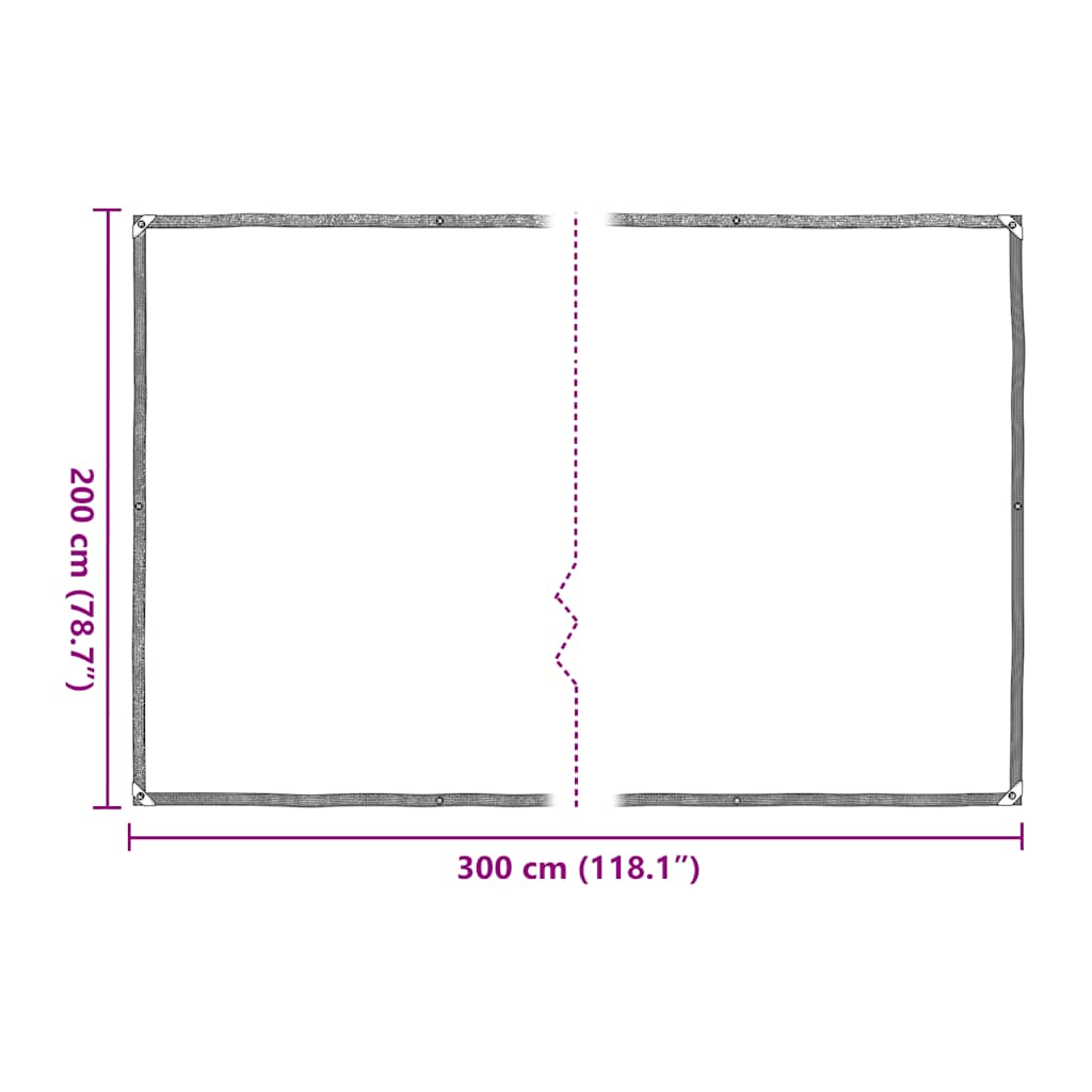 Klar presenning med maljer 2x3 m polyetylen vidaXL