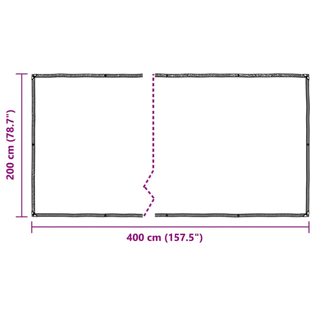 Klar presenning med maljer 2x4 m polyetylen