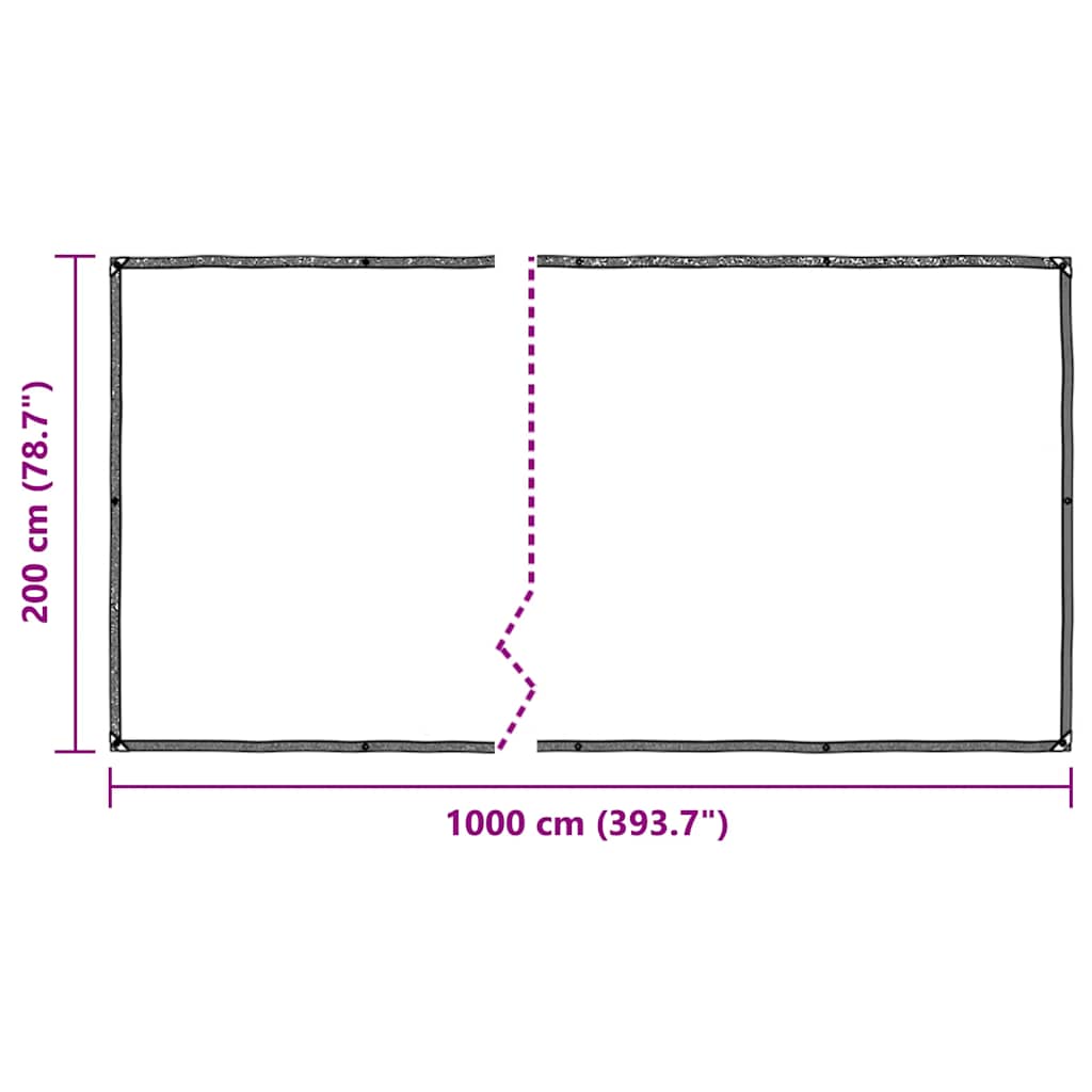 Klar presenning med maljer 2x10 m polyetylen