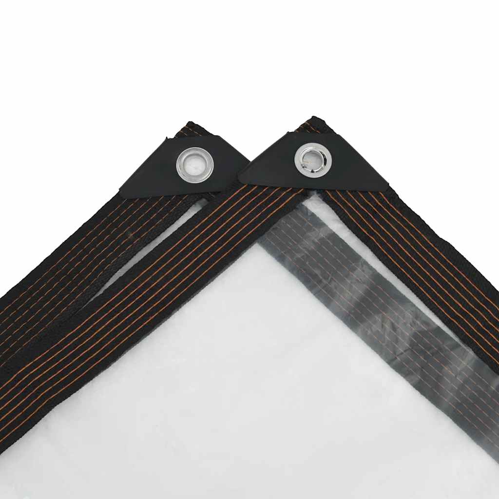 Klar presenning med maljer 2x12 m polyetylen