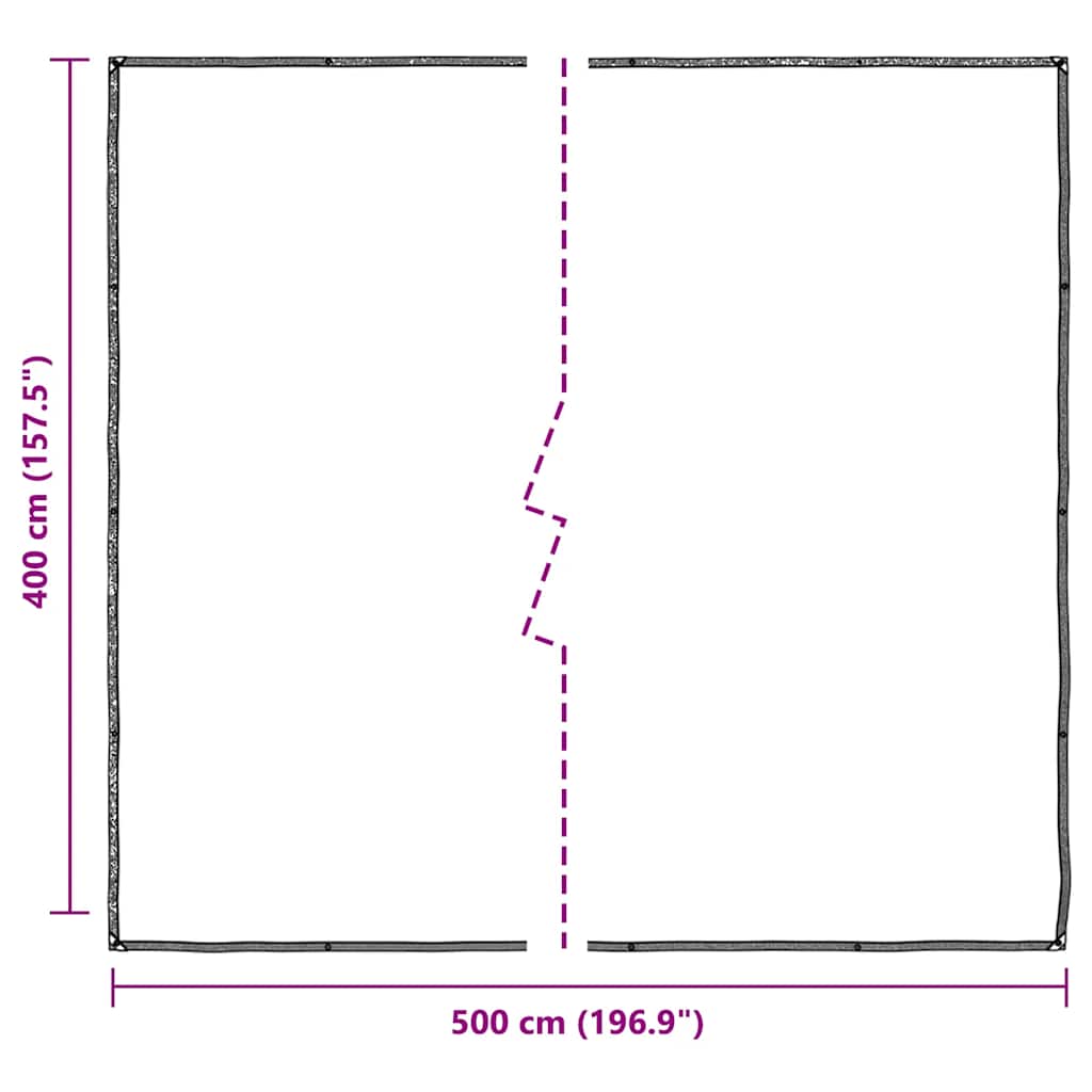 Klar presenning med maljer 4x5 m polyetylen