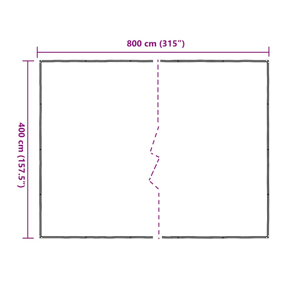 Klar presenning med maljer 4x8 m polyetylen