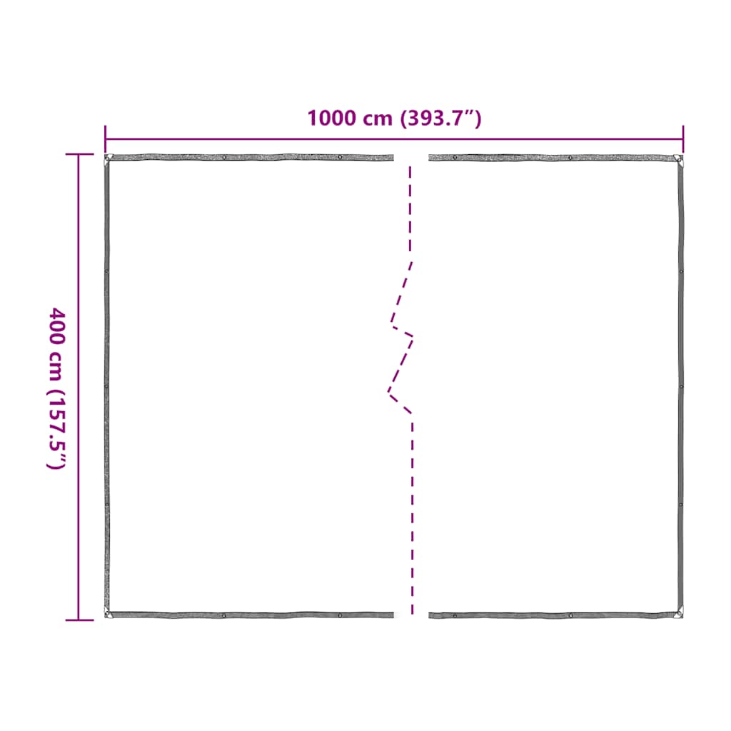 Klar presenning med maljer 4x10 m polyetylen