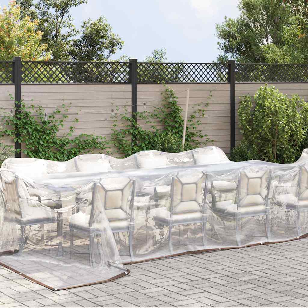 Klar presenning med maljer 5x8 m polyetylen
