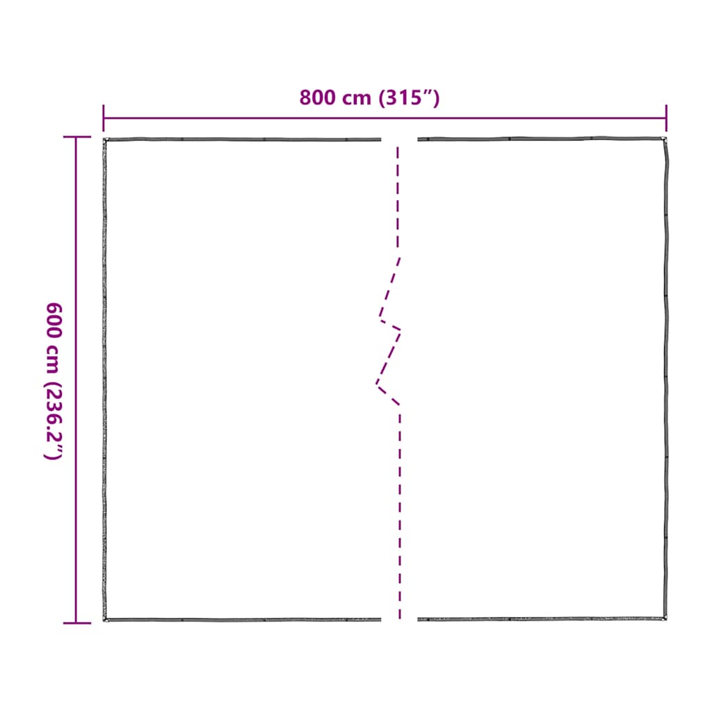 Klar presenning med maljer 6x8 m polyetylen