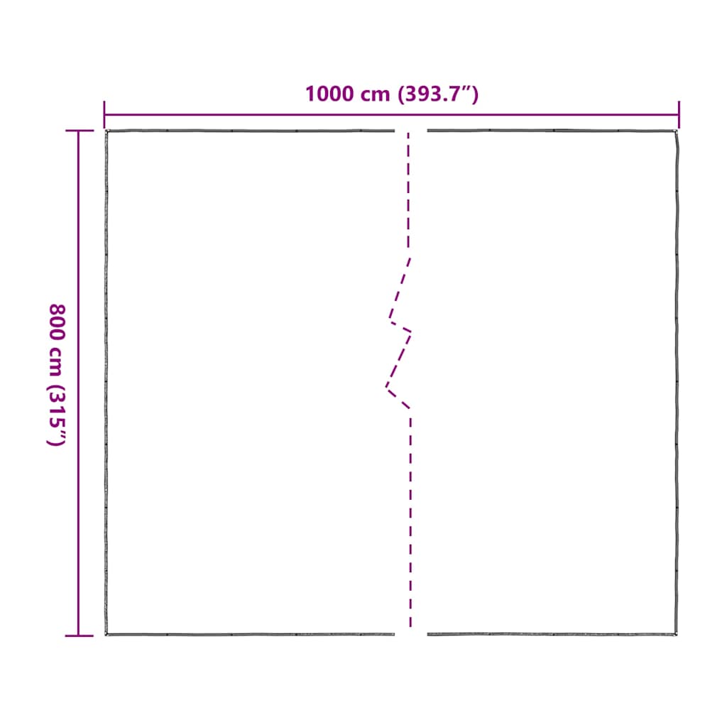 Klar presenning med maljer 8x10 m polyetylen