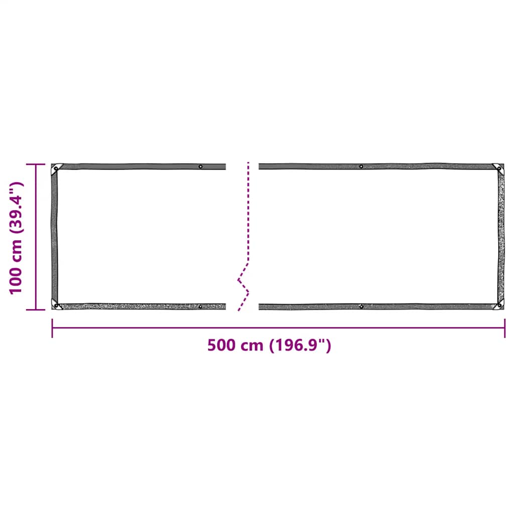 Klar presenning med maljer 1x5 m PVC vidaXL