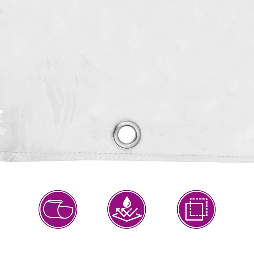 Klar presenning med maljer 1x6 m PVC