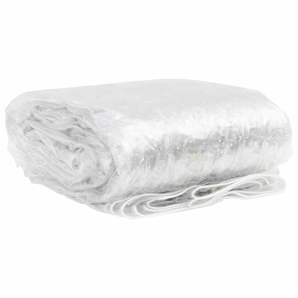 Klar presenning med maljer 2x8 m PVC vidaXL