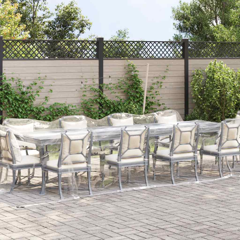 Klar presenning med maljer 3x12 m PVC vidaXL