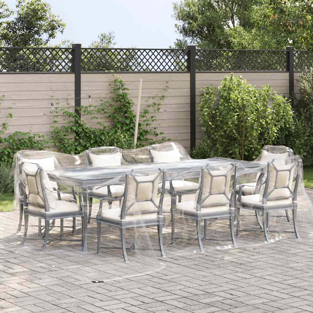 Klar presenning med maljer 4x4 m PVC