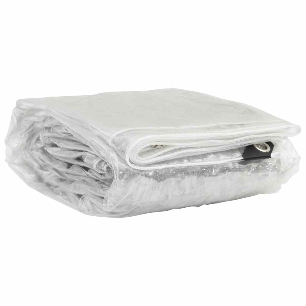 Klar presenning med maljer 4x4 m PVC