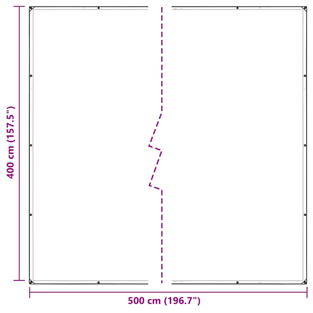 Klar presenning med maljer 4x5 m PVC