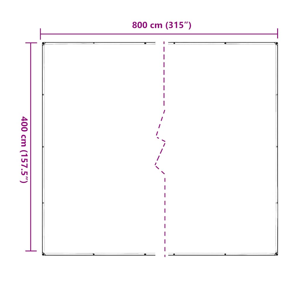 Klar presenning med maljer 4x8 m PVC