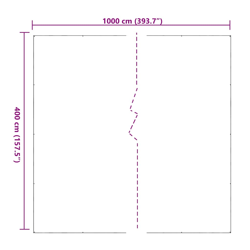 Klar presenning med maljer 4x10 m PVC vidaXL