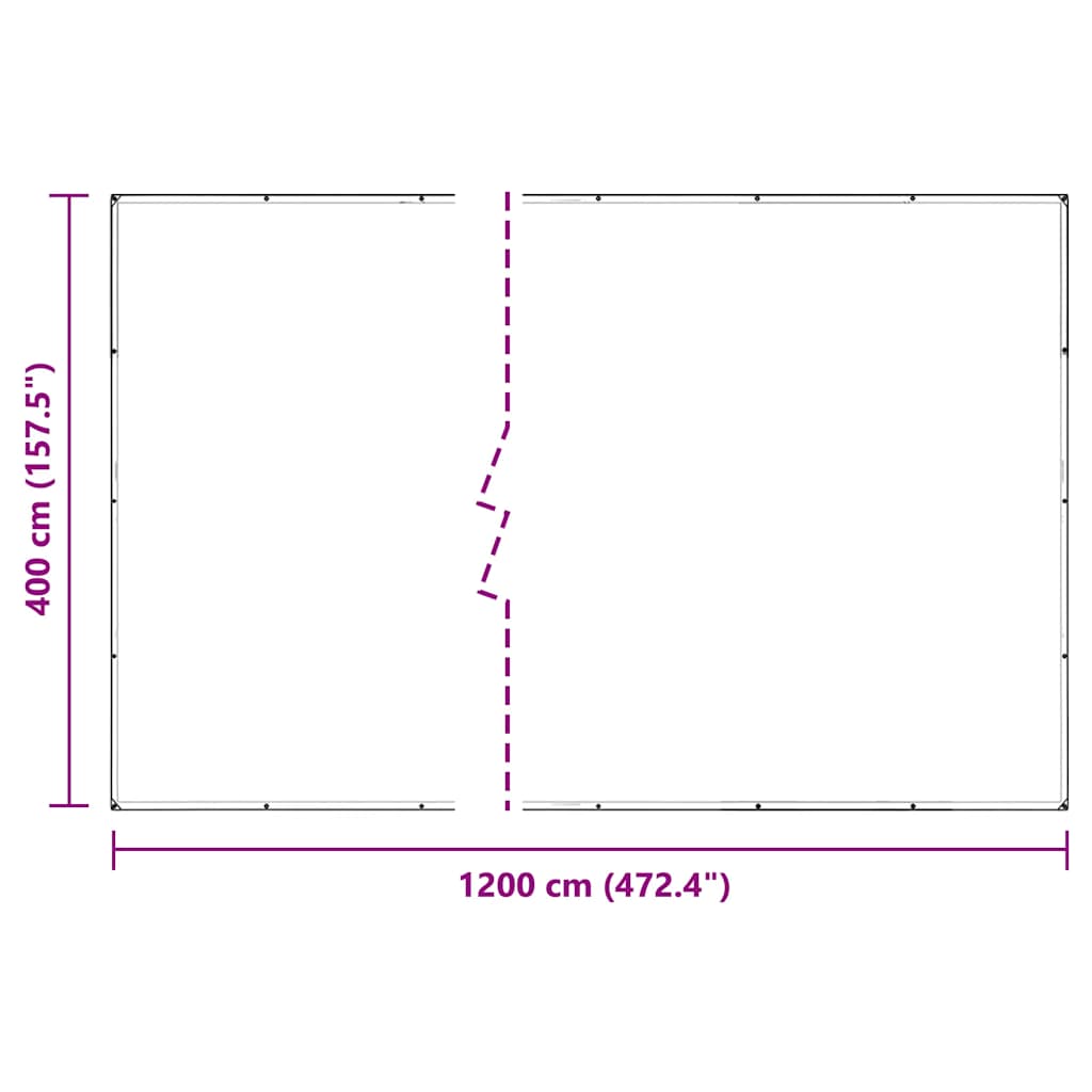 Klar presenning med maljer 4x12 m PVC
