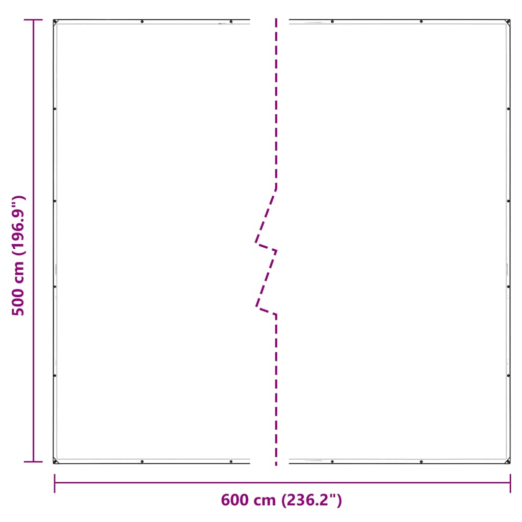 Klar presenning med maljer 5x6 m PVC