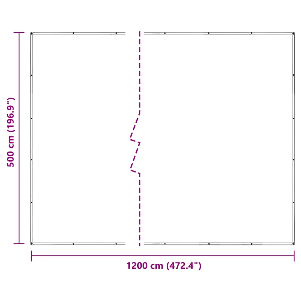 Klar presenning med maljer 5x12 m PVC