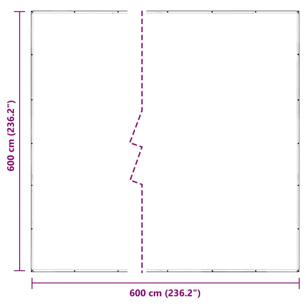 Klar presenning med maljer 6x6 m PVC
