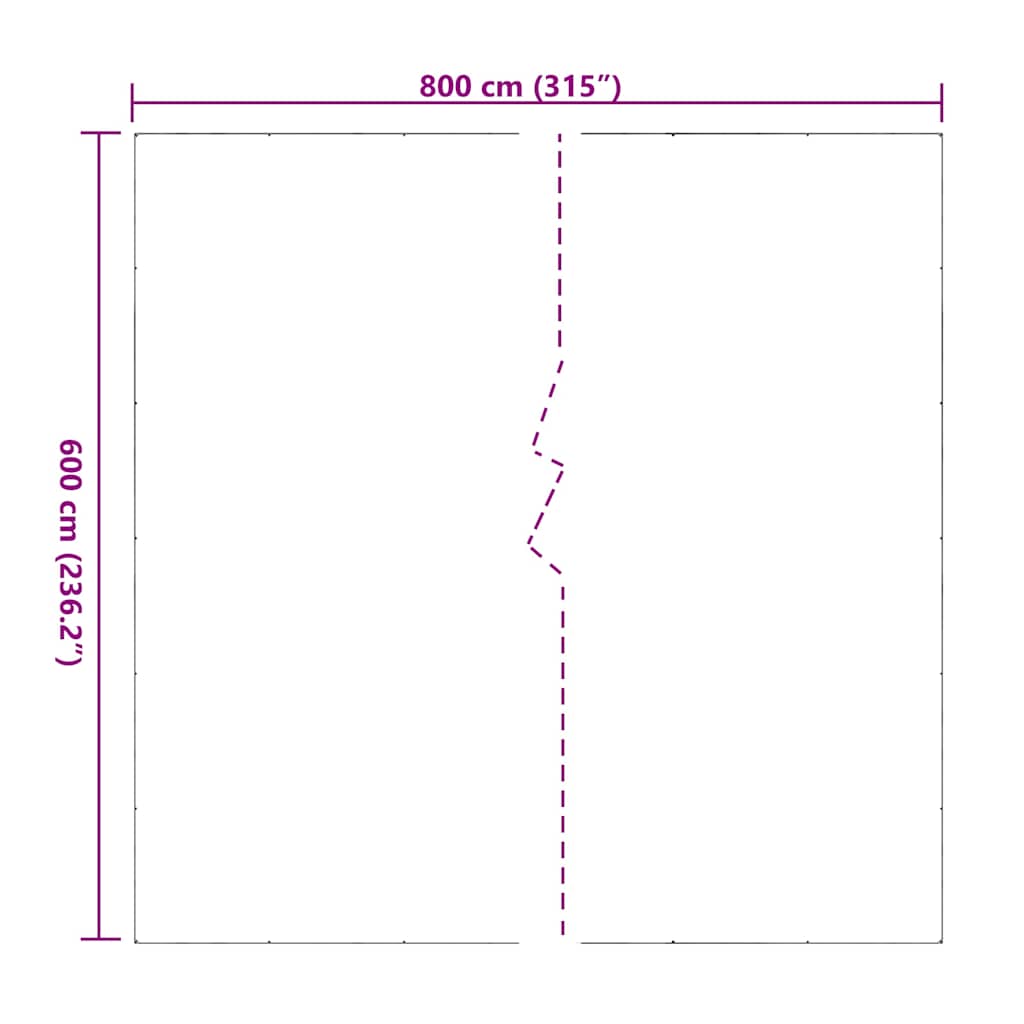 Klar presenning med maljer 6x8 m PVC
