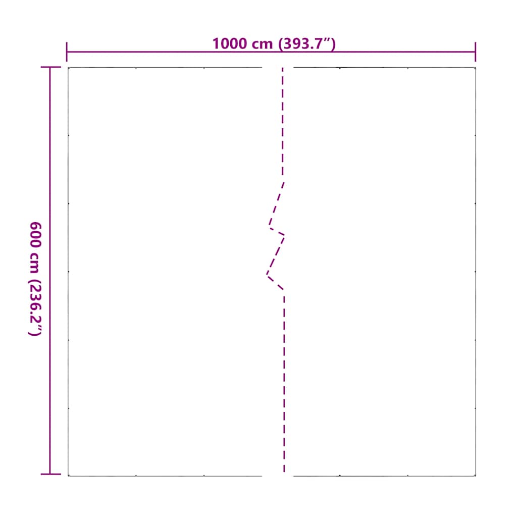 Klar presenning med maljer 6x10 m PVC vidaXL