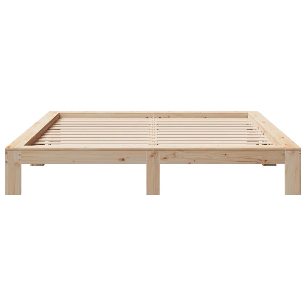 Sengeramme med madrass 200x200 cm heltre furu