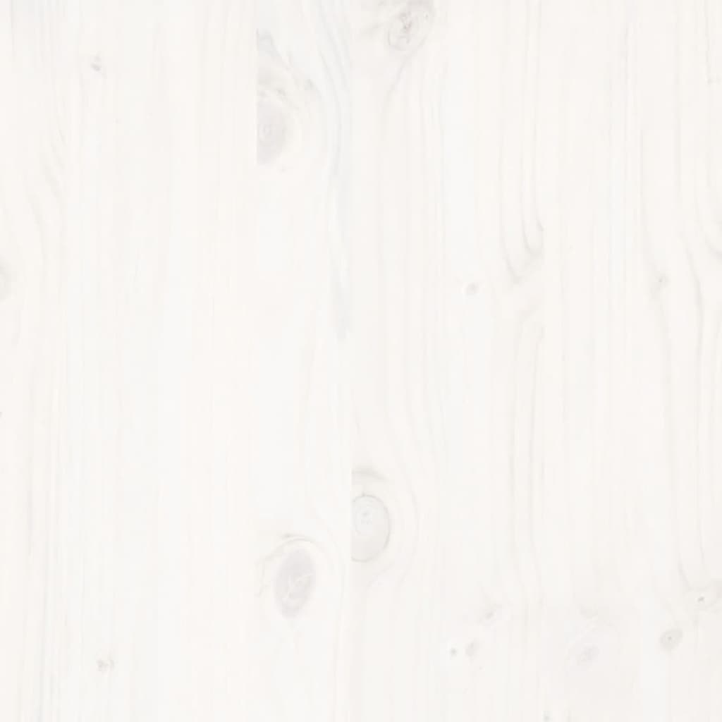 Sengeramme med madrass hvit 200x200 cm heltre furu