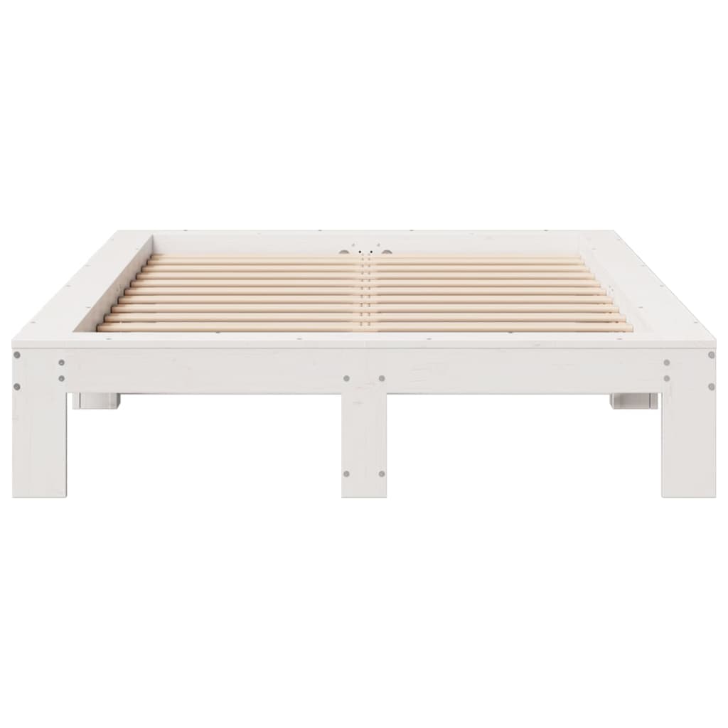 Sengeramme uten madrass hvit 120x200 cm heltre furu
