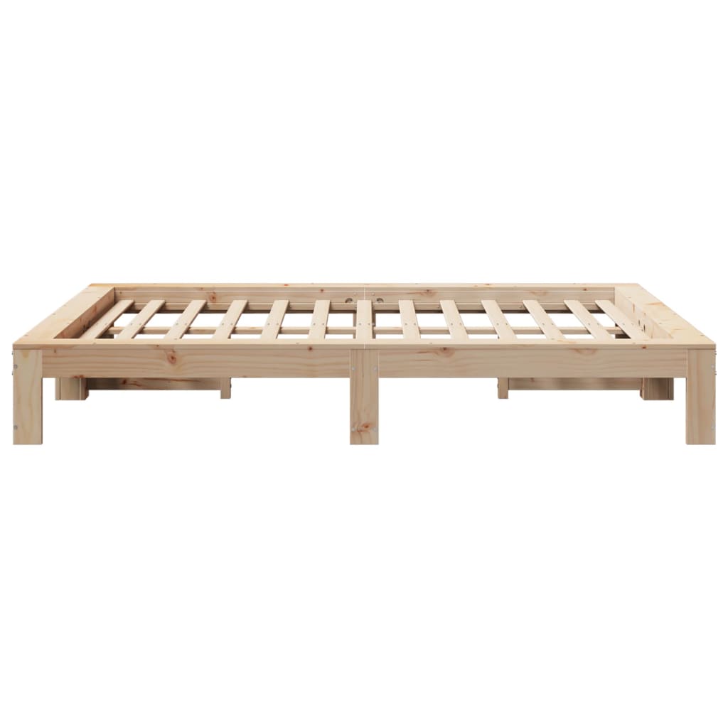Sengeramme uten madrass hvit 135x190 cm heltre furu