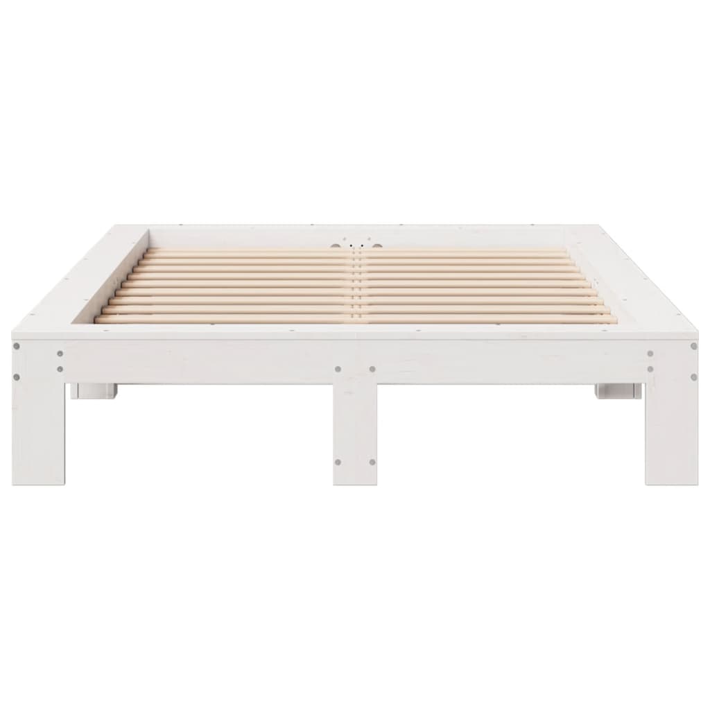 Sengeramme uten madrass hvit 120x190 cm heltre furu