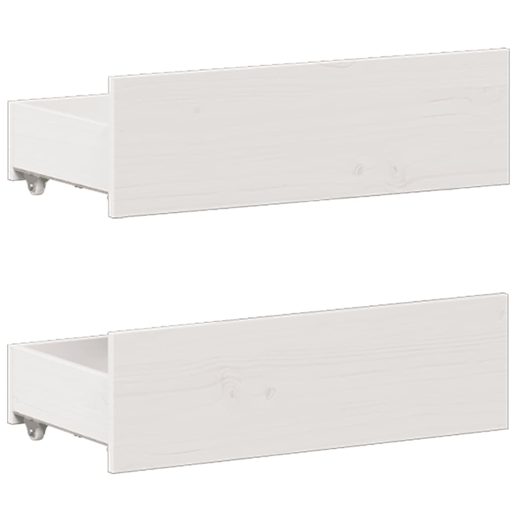 Sengeramme uten madrass med hodegavl hvit 200x200cm heltre furu
