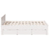 Sengeramme uten madrass med hodegavl hvit 180x200cm heltre furu