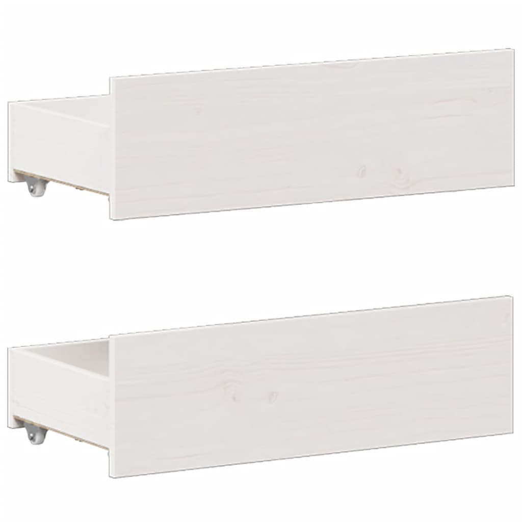 Sengeramme uten madrass med hodegavl hvit 180x200cm heltre furu