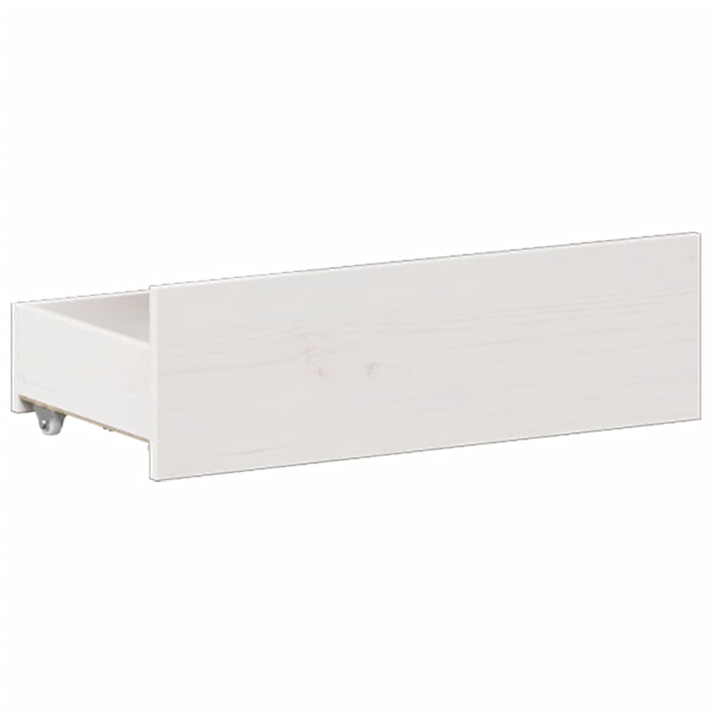 Sengeramme uten madrass med hodegavl hvit 180x200cm heltre furu