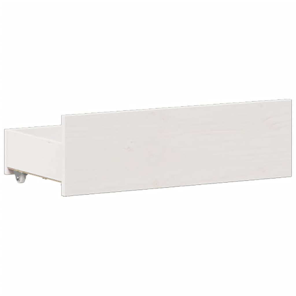 Sengeramme uten madrass med hodegavl hvit 150x200cm heltre furu