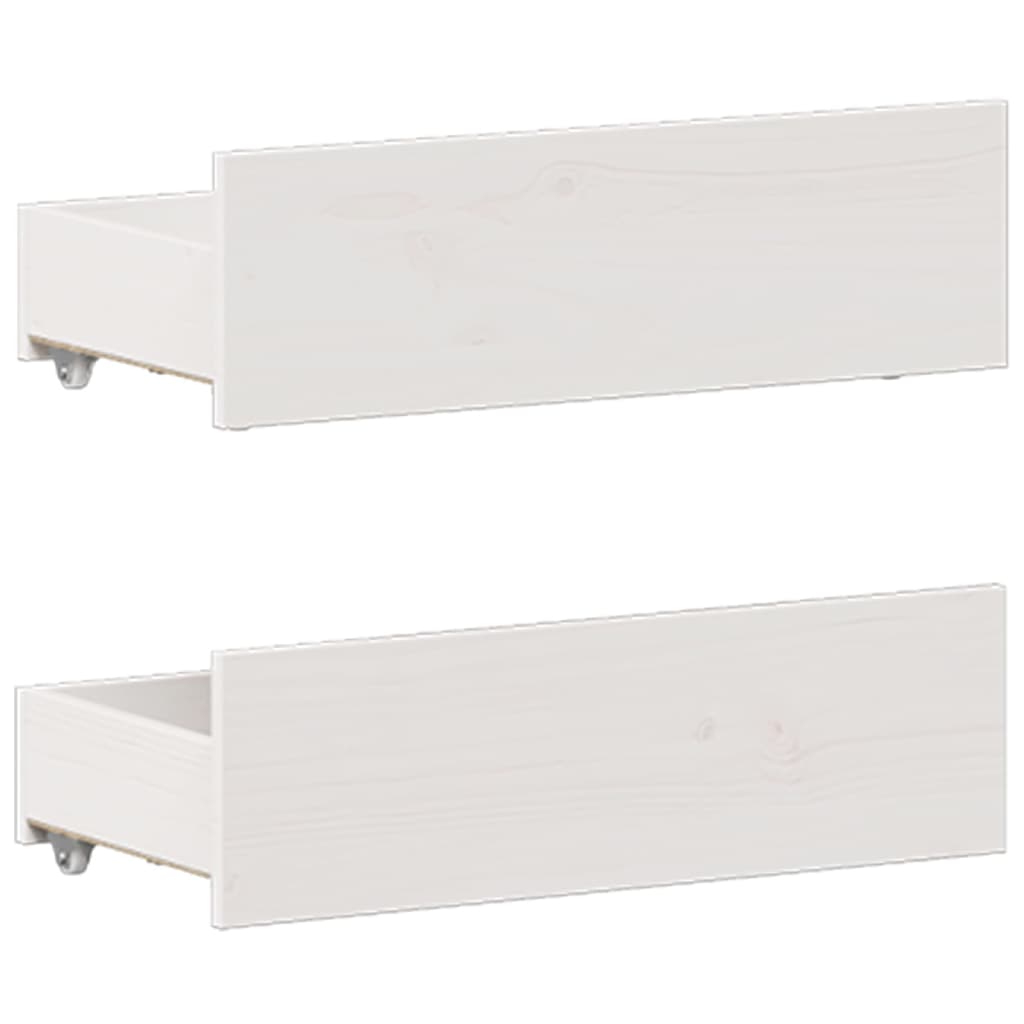 Sengeramme uten madrass med hodegavl hvit 120x200cm heltre furu