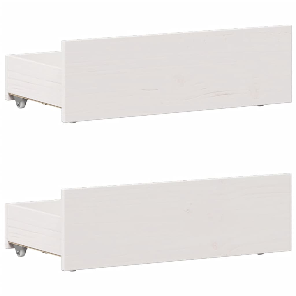 Sengeramme uten madrass med hodegavl hvit 90x200 cm heltre furu